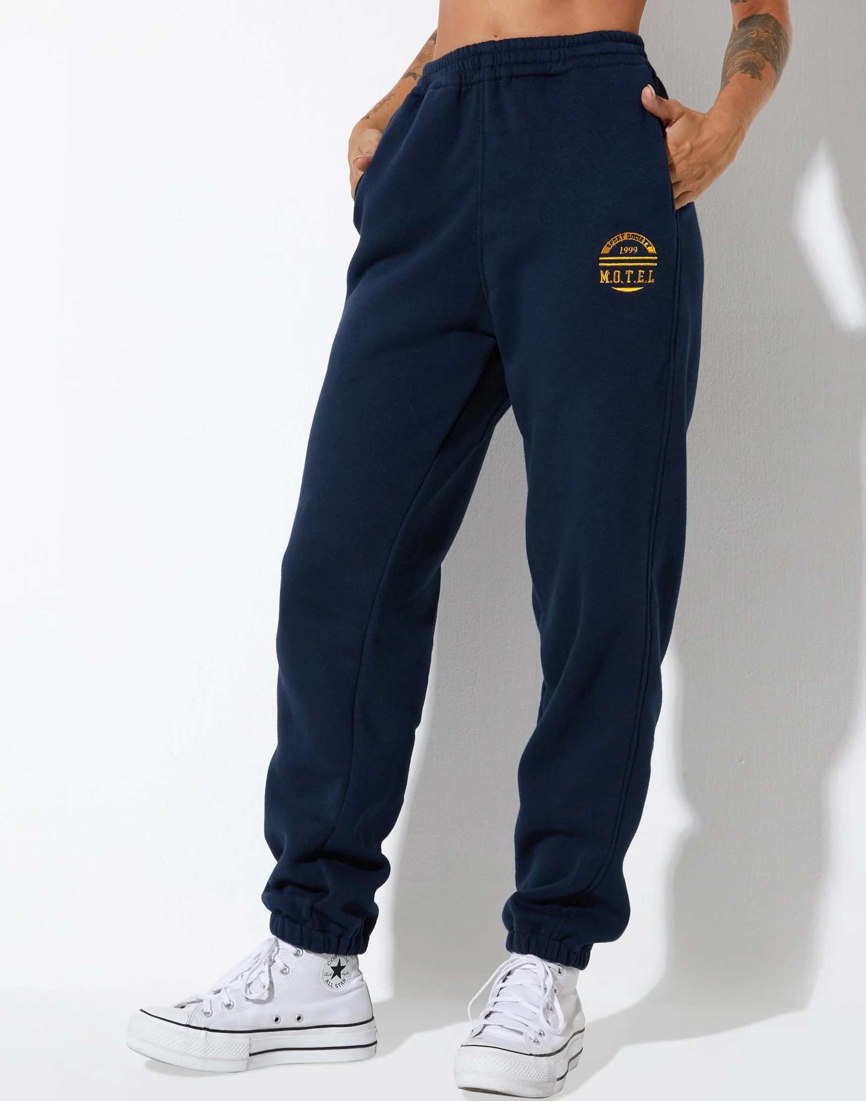 Basta Jogger in Navy Citrus Stripe Football 1999 - Image 2