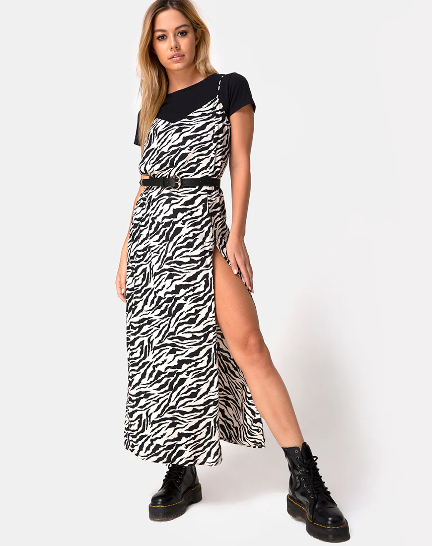 Batis Maxi Dress in 90's Zebra - Image 4
