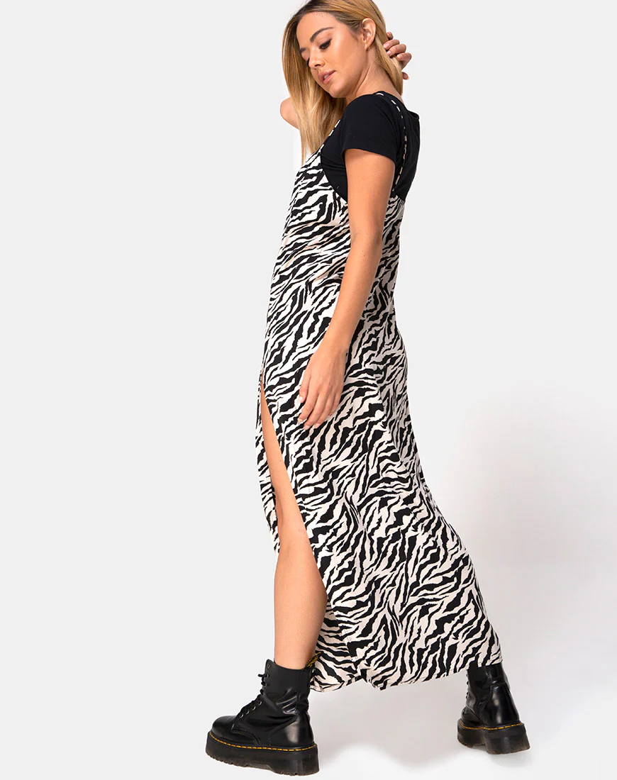 Batis Maxi Dress in 90's Zebra - Image 5
