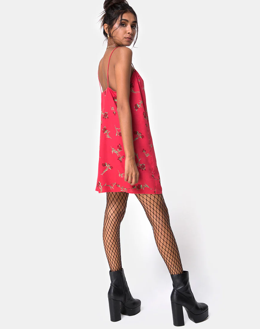Batista Slip Dress in Rouge Rose Pink - Image 5