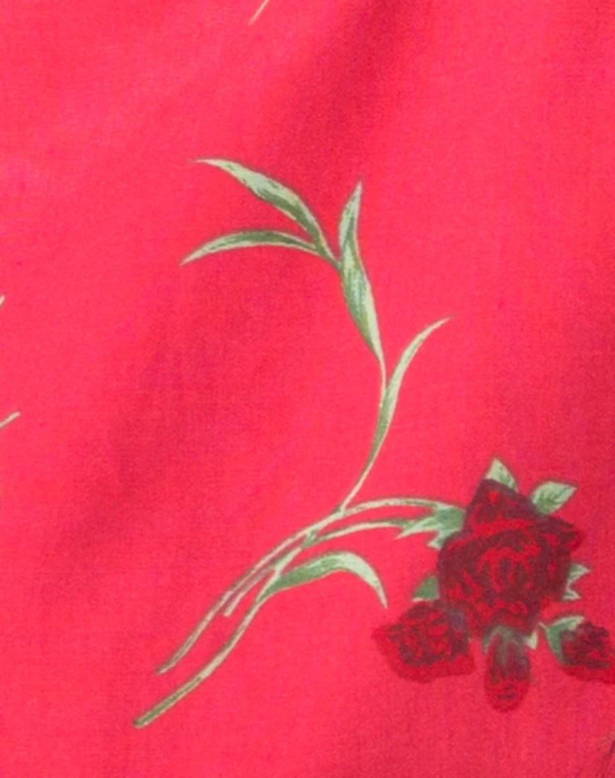 Batista Slip Dress in Rouge Rose Pink - Image 7