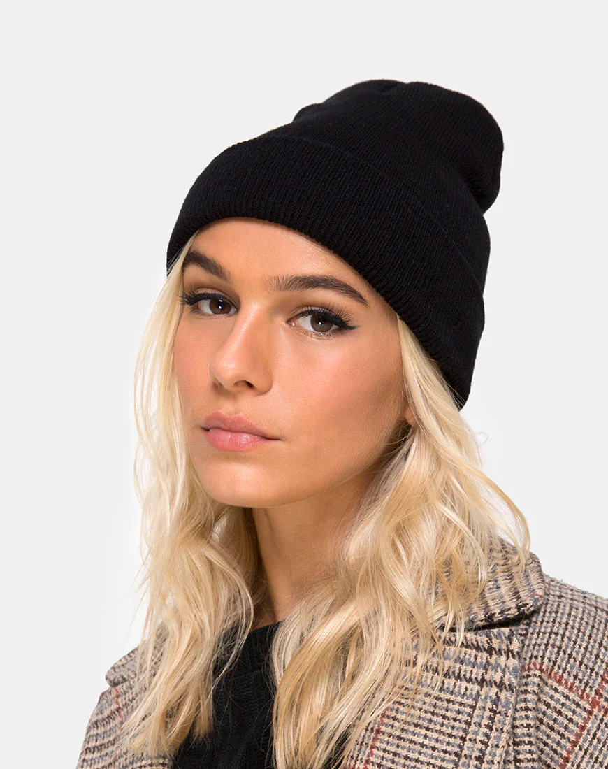 Beanie Hat in Black - Image 2