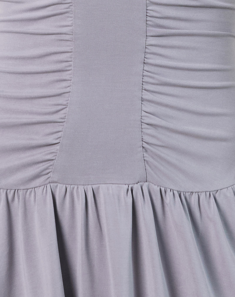 Belasar Mini Dress in Cupro Lilac Grey - Image 6