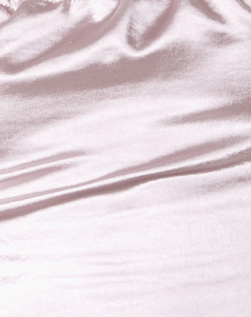 Belisa Crop Top in Satin Silver Grey - Image 5