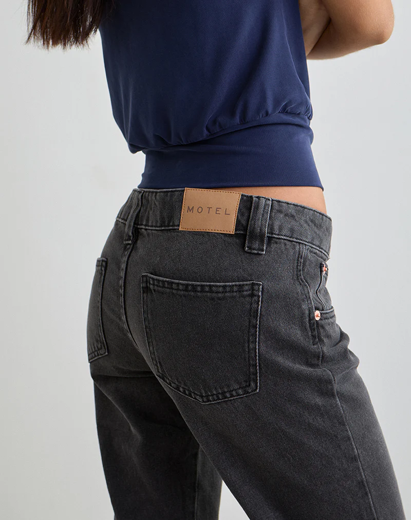 Bell Bottom Low Rise Flare Jeans in Vintage Black - Image 4
