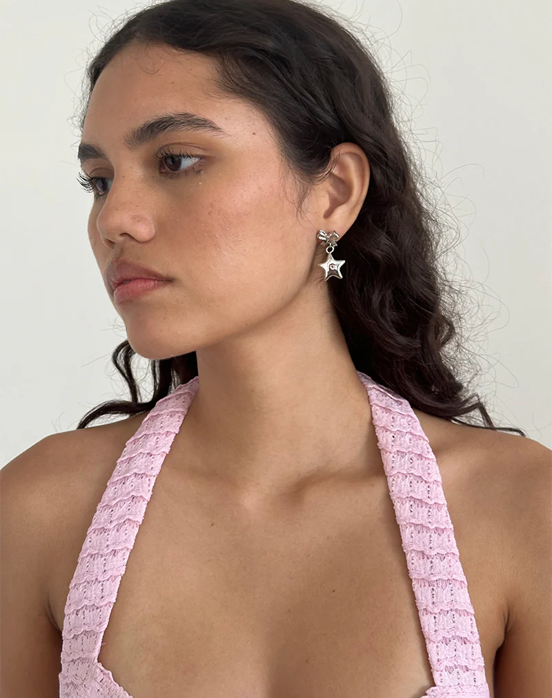 Bellatrix Earrings Pink Star - Image 2
