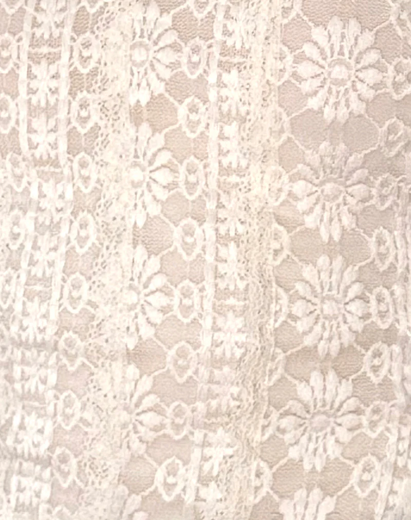 Belle Long Sleeve Top in Regal Lace Ivory - Image 6