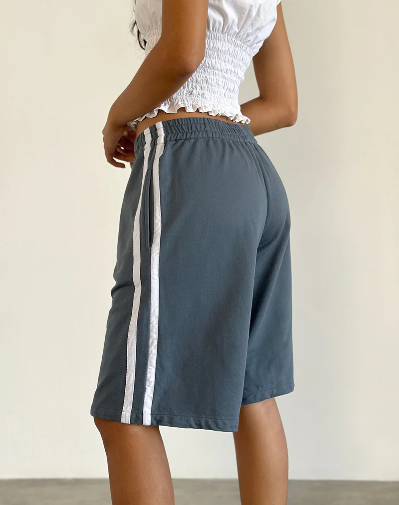 Bena Short in Blue Mirage with White Stripe - Image 3