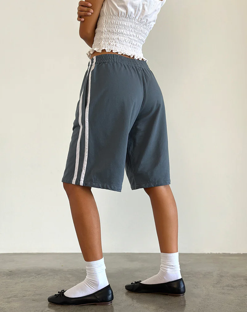 Bena Short in Blue Mirage with White Stripe - Image 5