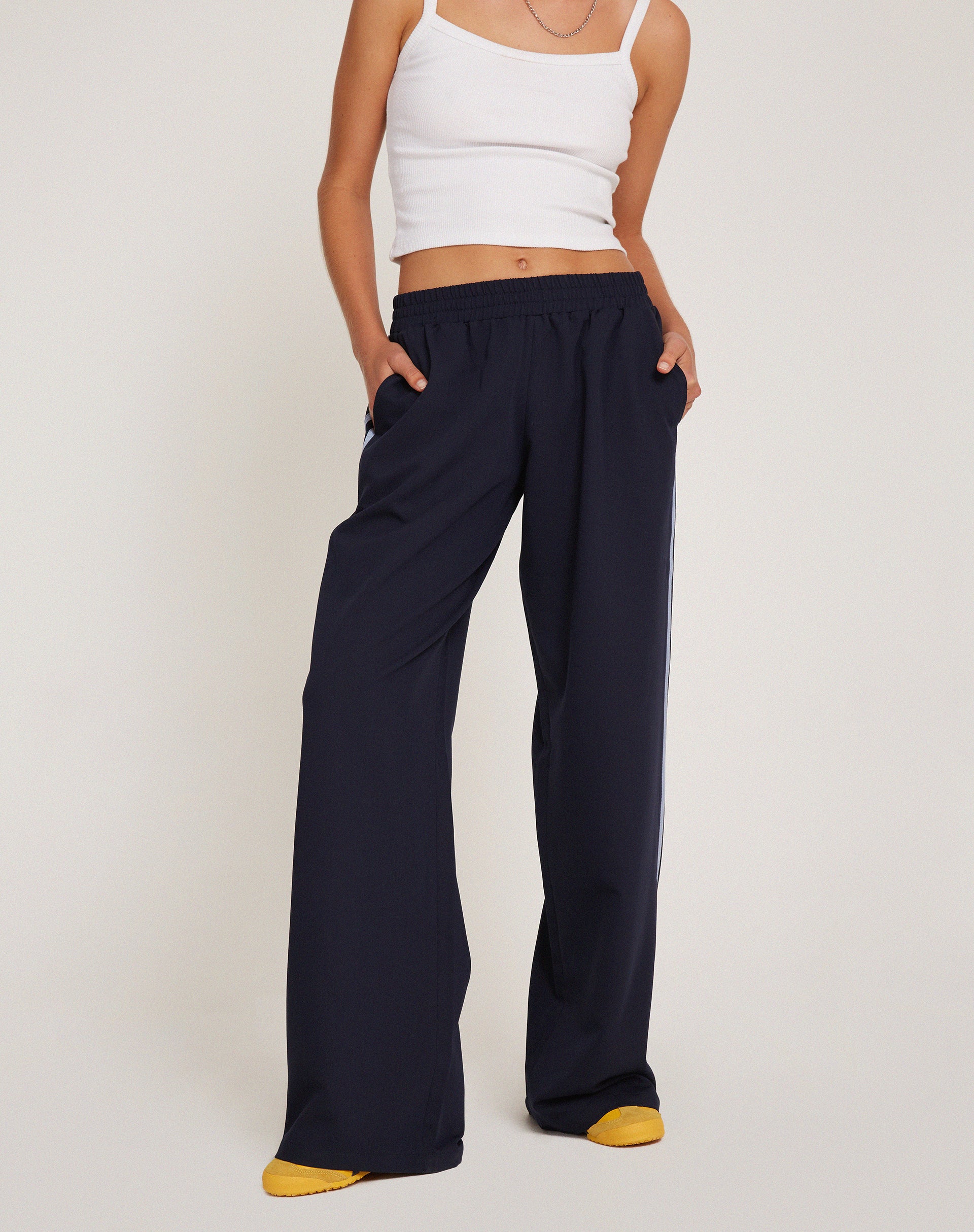 Bennett Trouser in Tailoring Navy with Side Stripe - Image 3