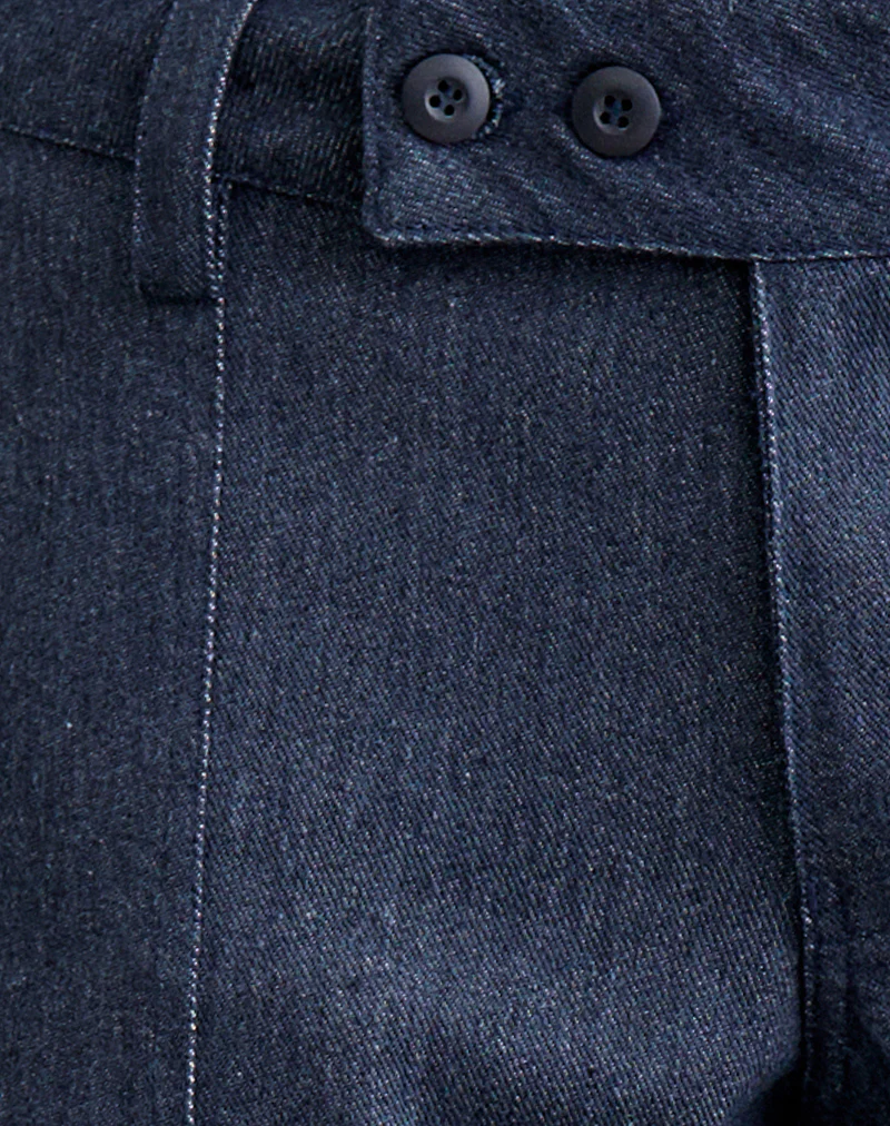 Bensen Capri Trouser in Chambray Denim Blue - Image 6