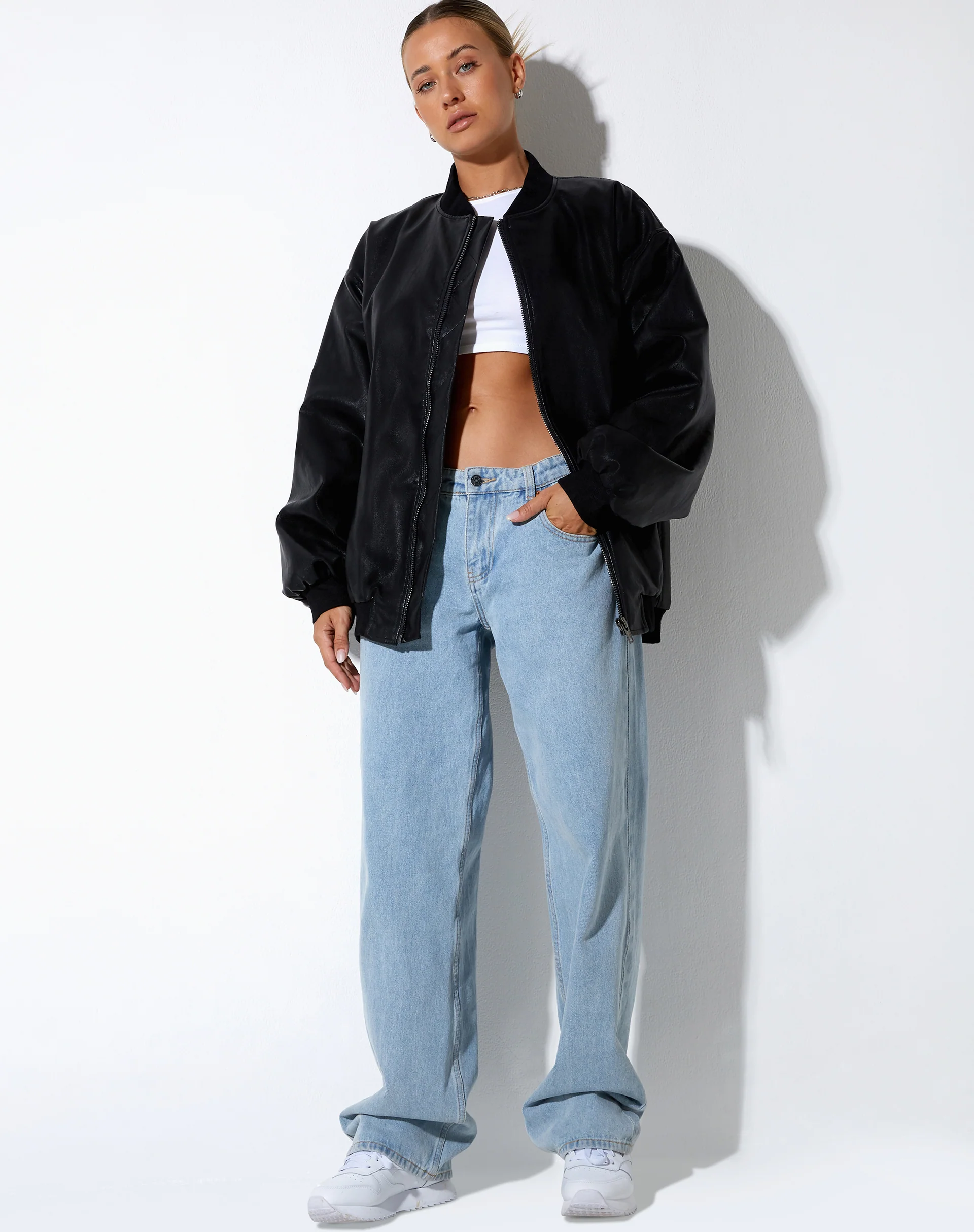 Benta Jacket in PU Black - Image 4