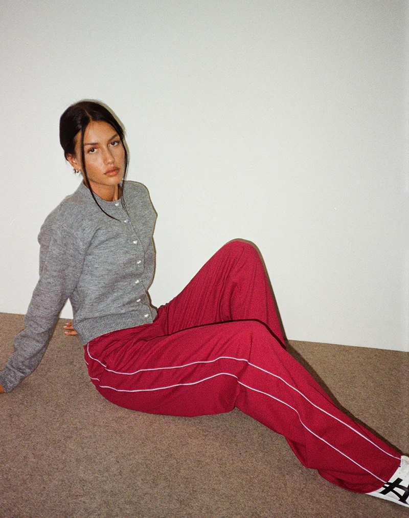 Benton Jogger in Adrenaline Red with Violet Binding - Image 5