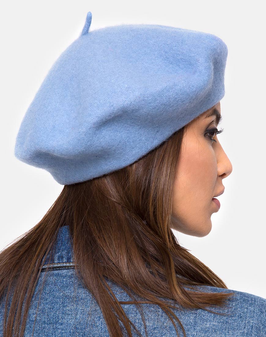 Wool Beret in Blue - Image 2