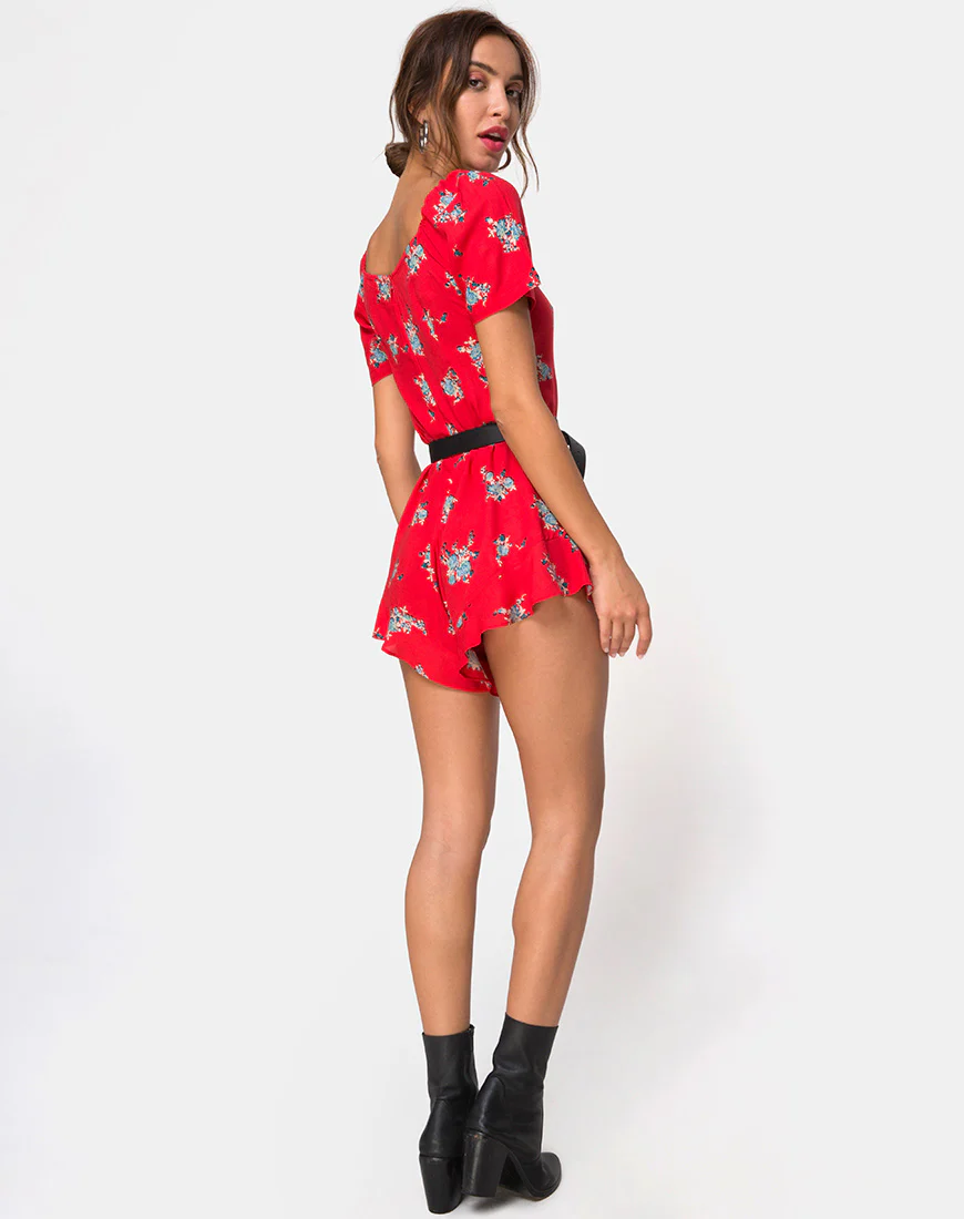 Bersho Playsuit in Soi Rose Red - Image 4