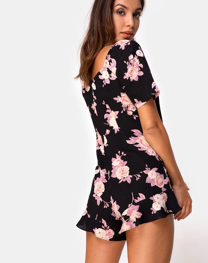 Bersho Playsuit in Vintage Rose Pink - Image 2