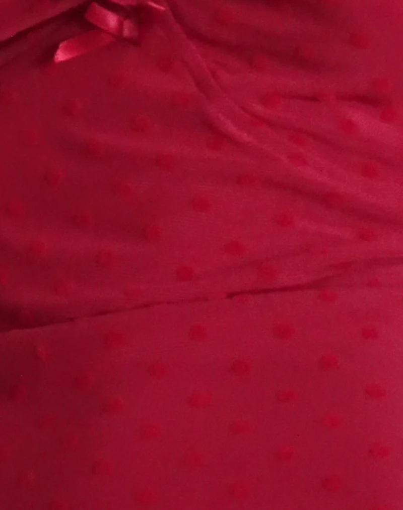 Bestari Mini Dress in Basic Polka Cherry - Image 6
