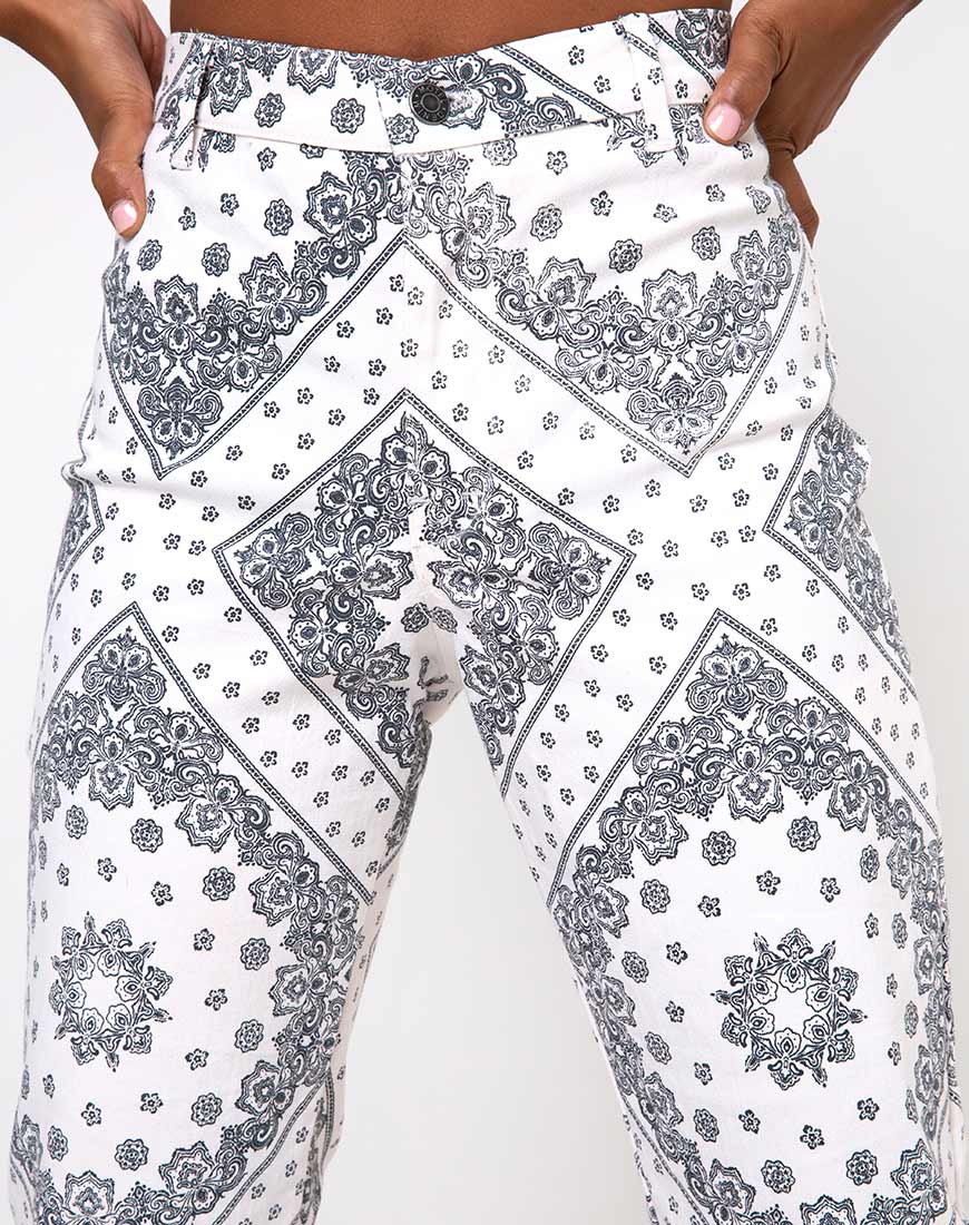 Beth Trouser in Bandana Ecru Placement - Image 6