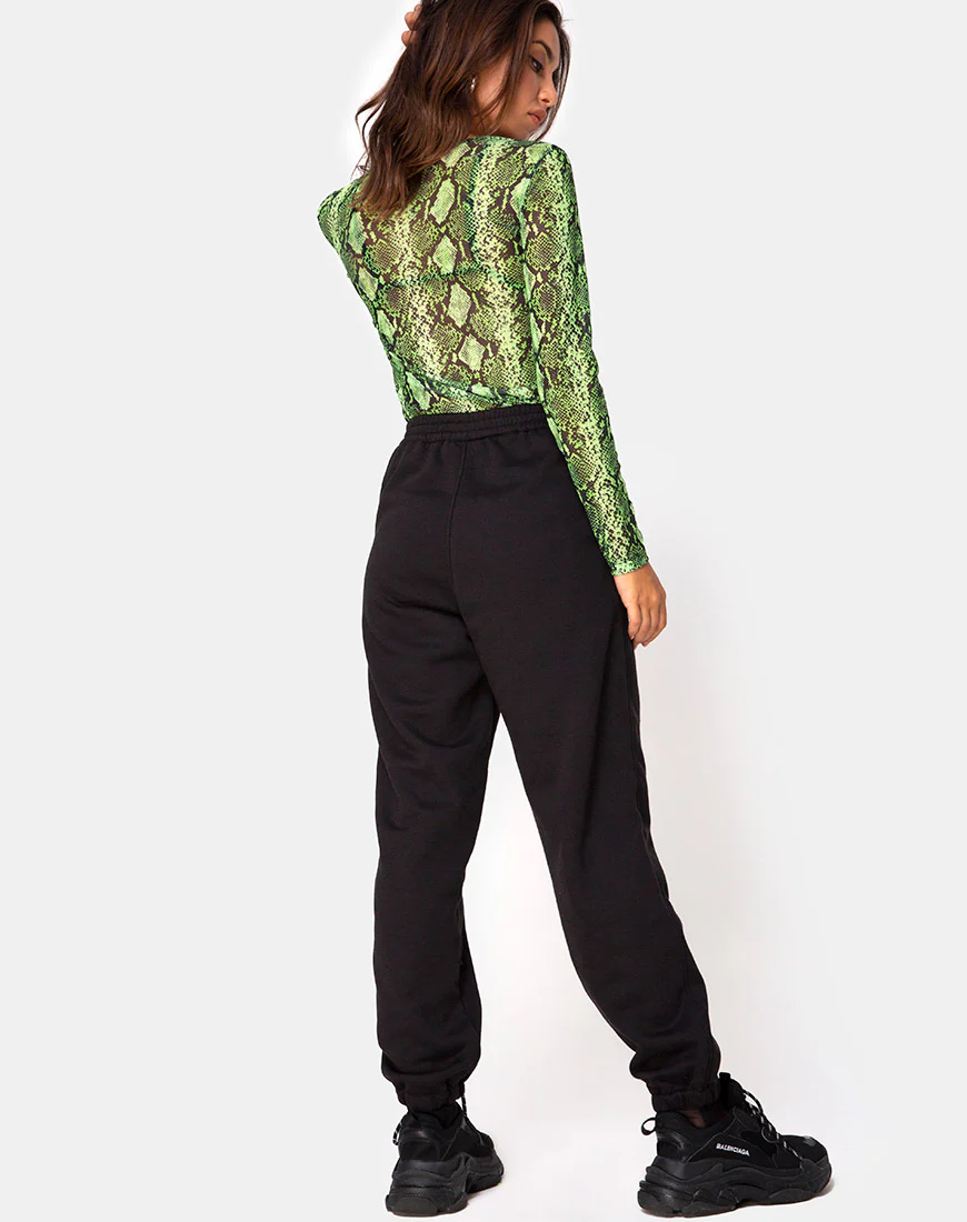 Betina Bodice in Slime Lime Snake Mesh - Image 4