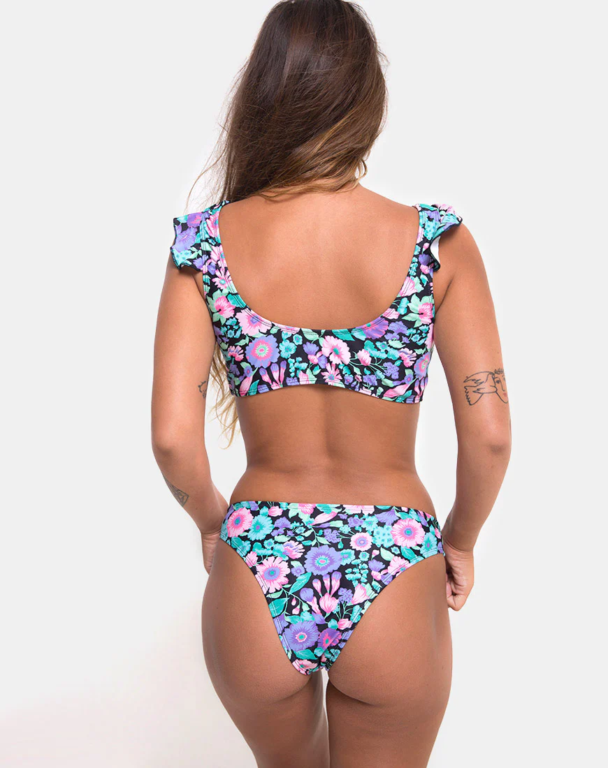 Bev Bikini Bottom in Illuminated Floral - Image 4