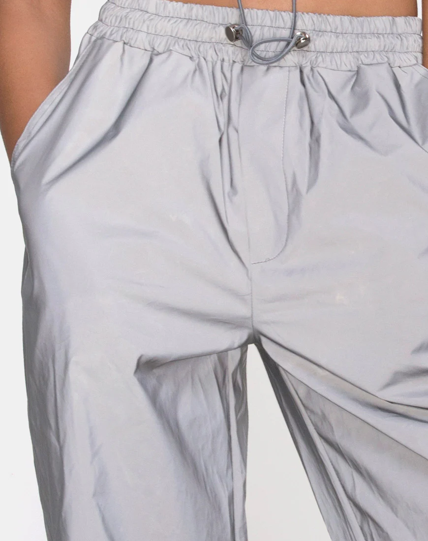 Beval Jogger Pants in Reflective Silver - Image 6