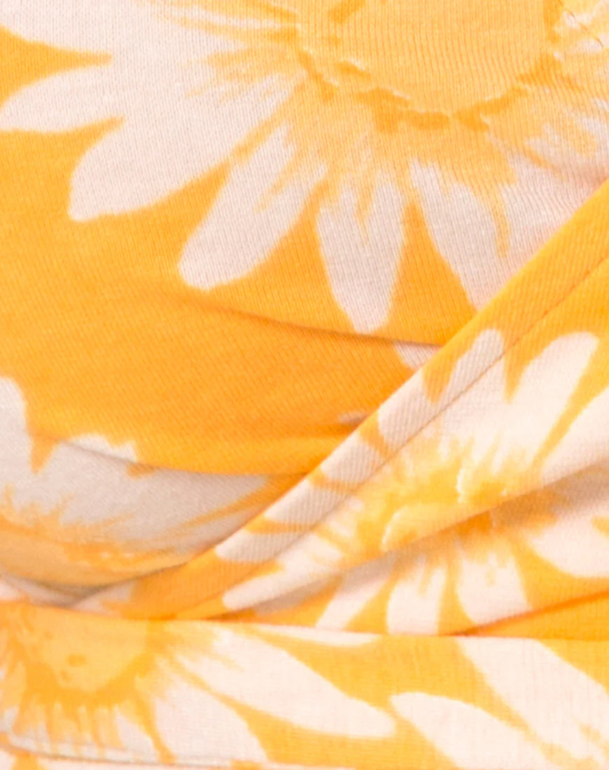 Biaz Wrap Crop in Sunkissed Floral Yellow - Image 5