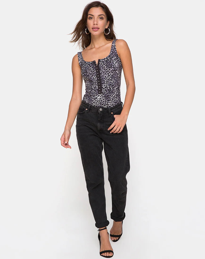 Bida Bodice in Grey Rar Leopard - Image 3