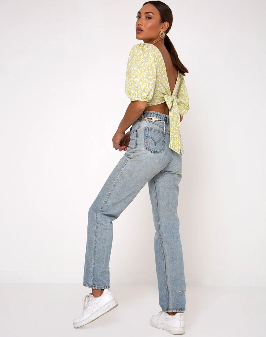 Bija Crop Top in Botanic Mint Foam - Image 6