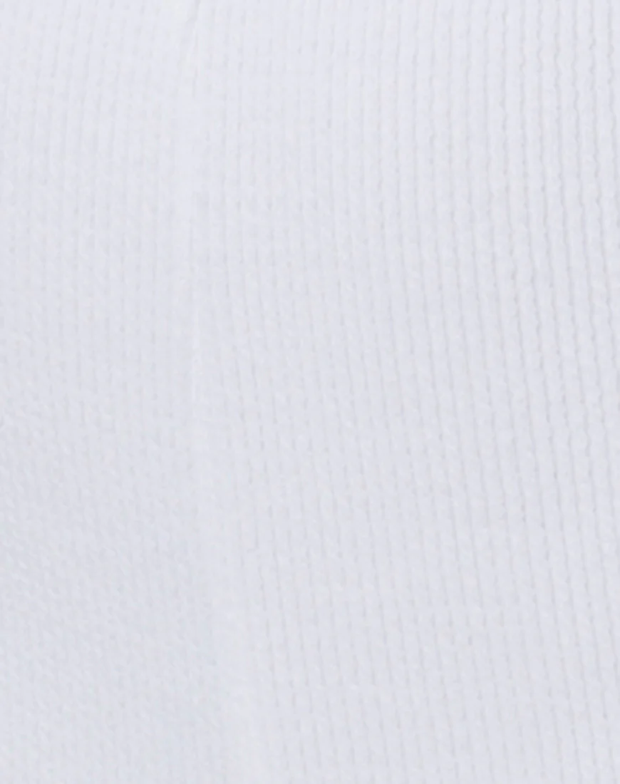 Bike Short in Mini Rib White - Image 5