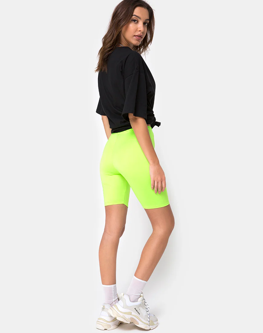 Bike Short in Fluro Green - Image 4