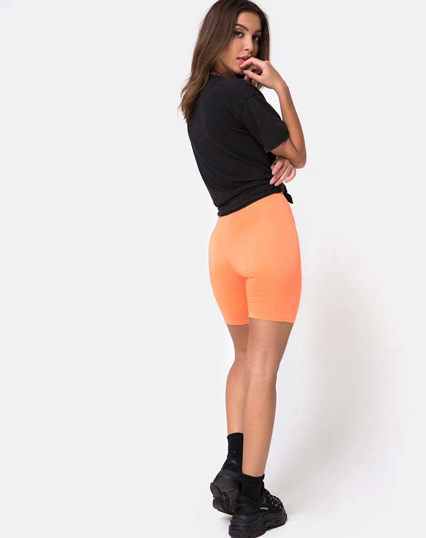 Cycle Short in Fluro Orange - Image 4