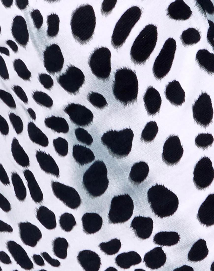 Bilen Crop Top in Dalmatian Black and White - Image 5