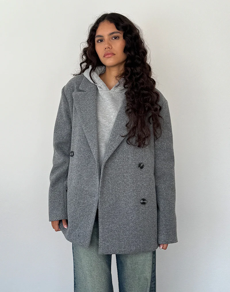 Binaiya Oversized Blazer in Grey - Image 3