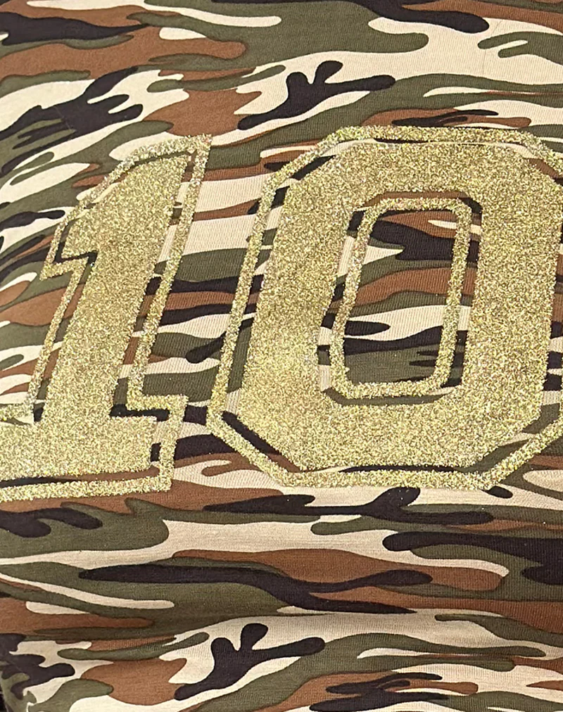 Biya Top in Camouflage Brown - Image 8