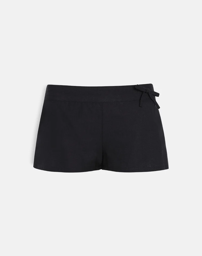 Blazy Tie Shorts in Black - Image 3