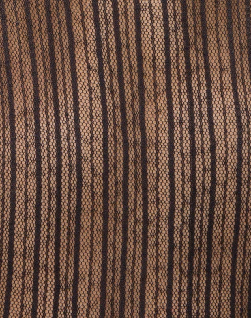 Blondie Bodice in Stripe Mesh Black - Image 5
