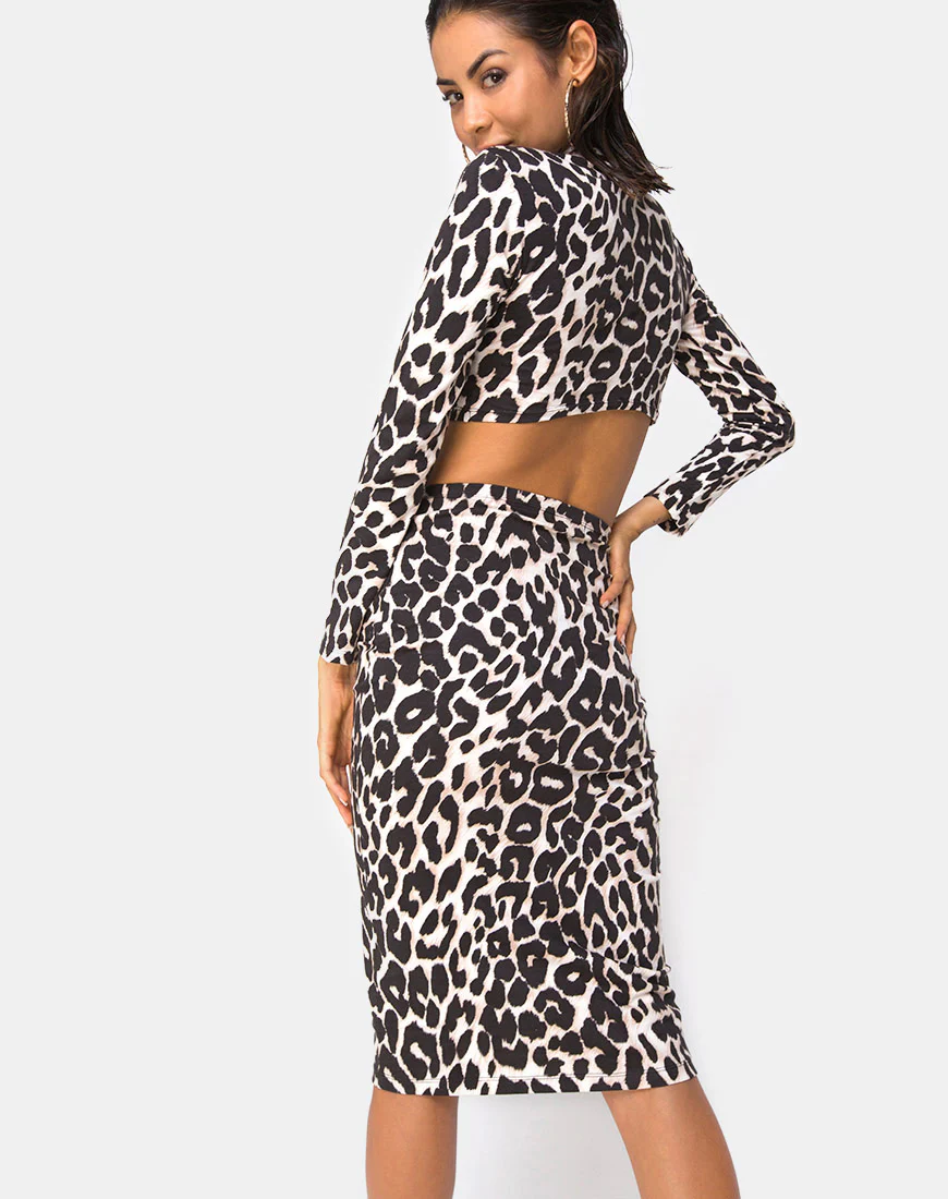 Bobby Midi Skirt in Oversize Jaguar - Image 2