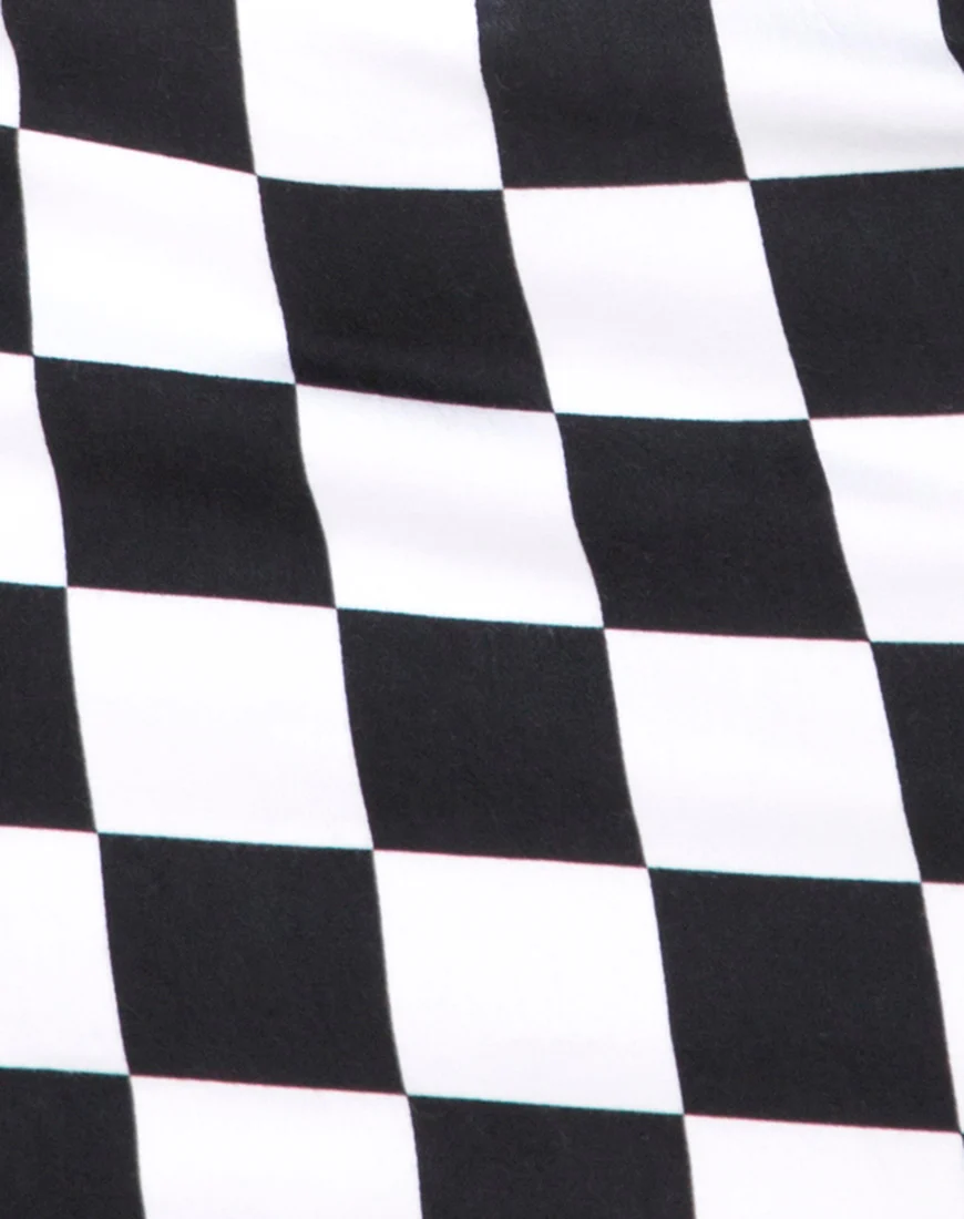 Boco Dress in Check Board Medium B/W - Image 5