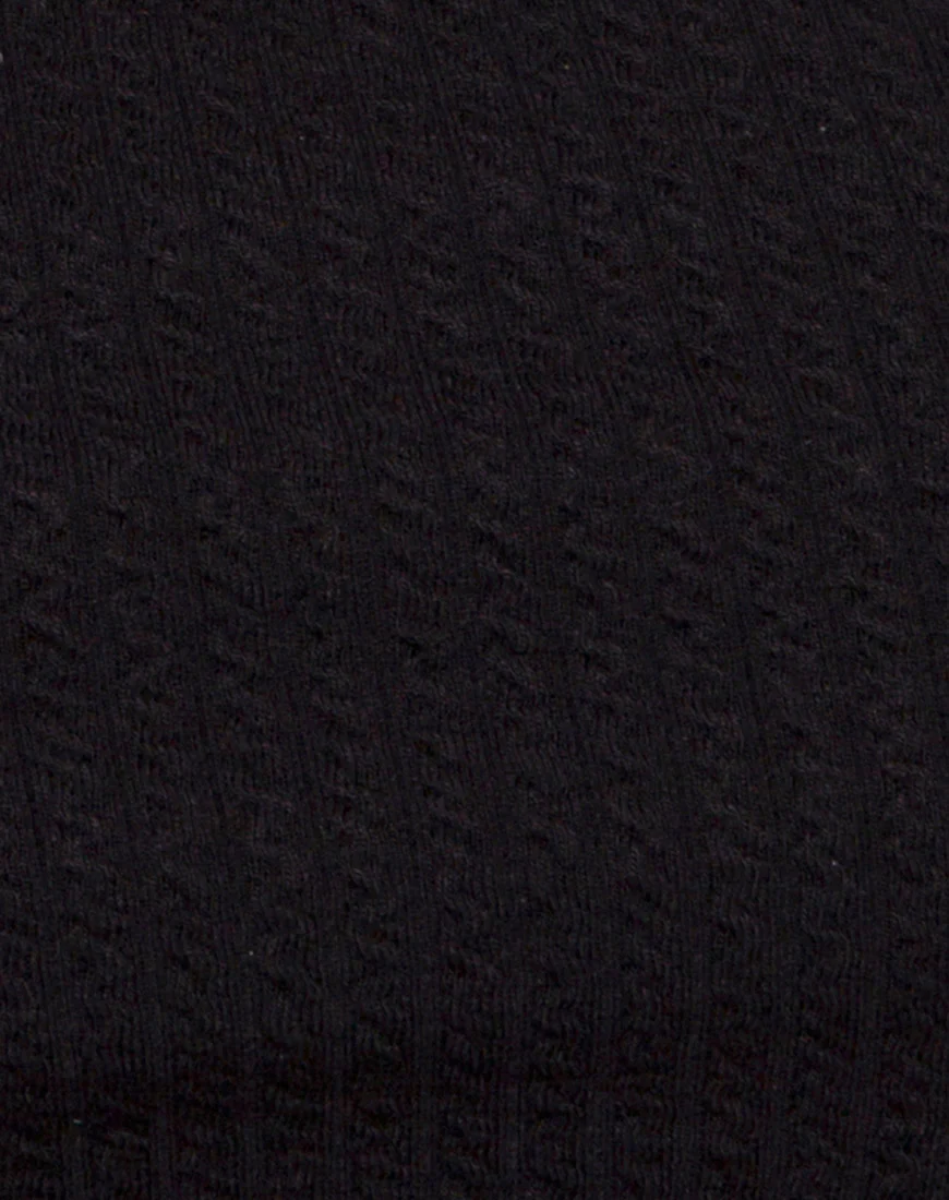 Bomb Tube Top in Black Jumbo Rib - Image 5