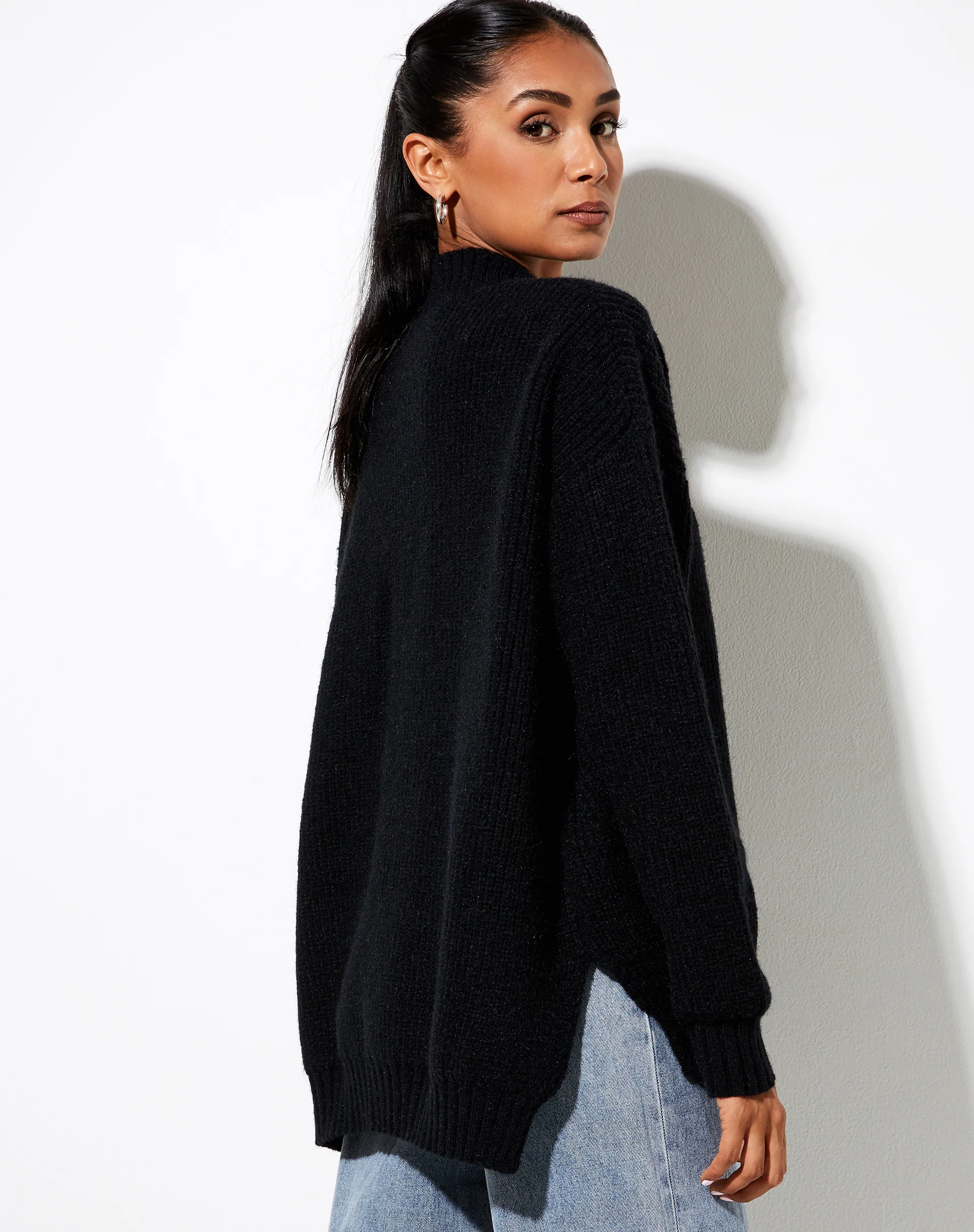 Bondy Jumper in Knit Black - Image 2