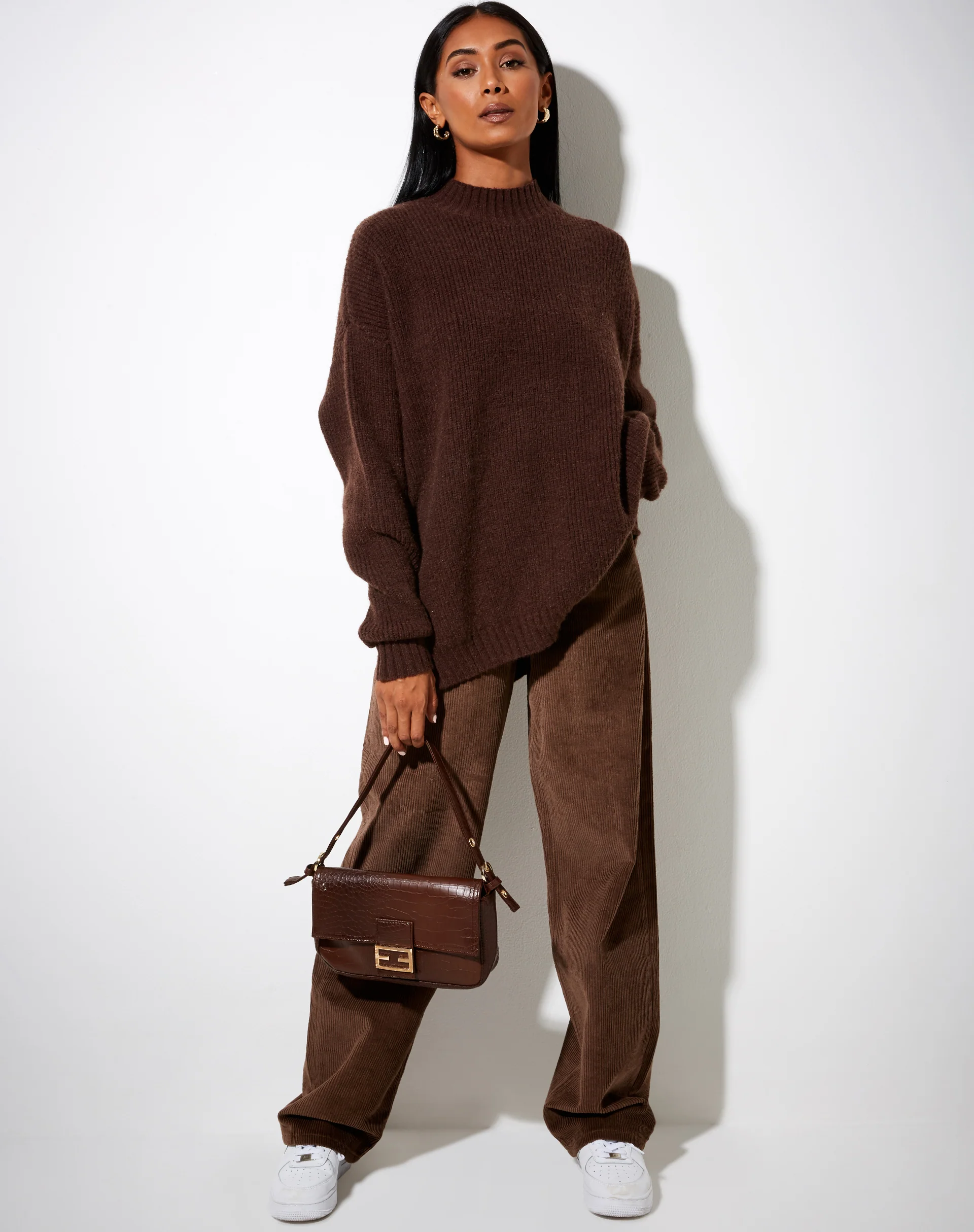 Bondy Jumper in Knit Dark Chocolate - Image 3