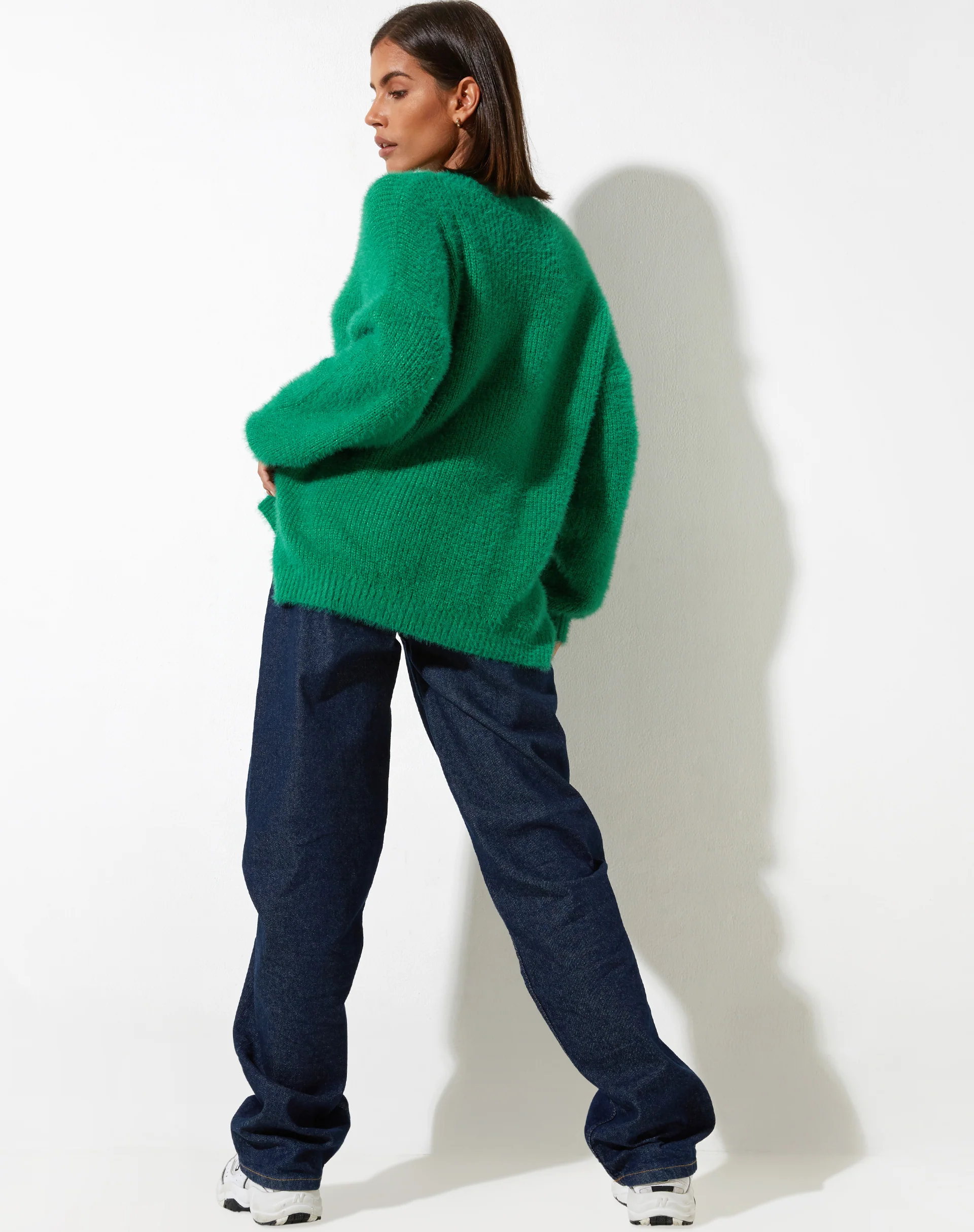 Bondy Jumper in Knit Kelly Green - Image 5