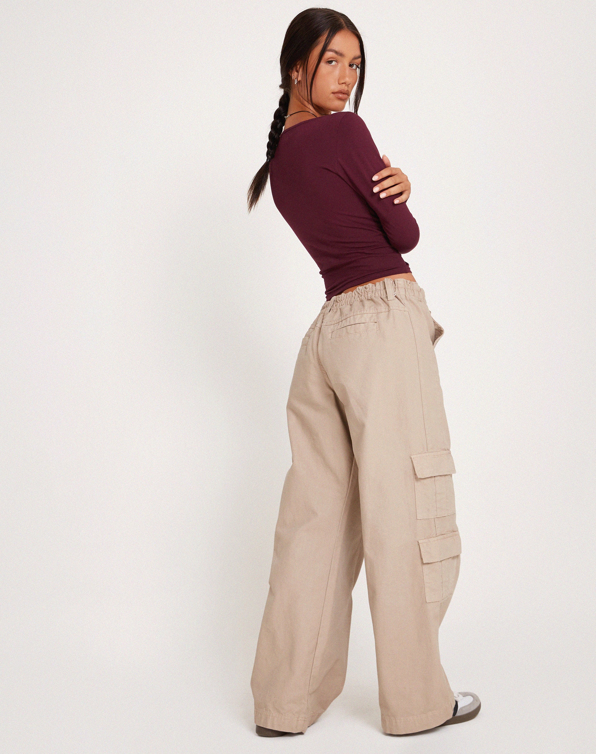Bonlo Long Sleeve Top in Fig - Image 7