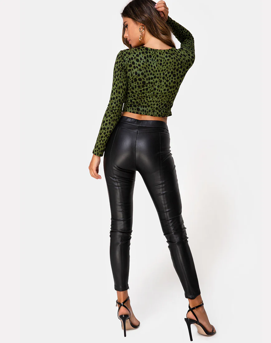 Bonnie Crop Top in Cheetah Khaki - Image 4