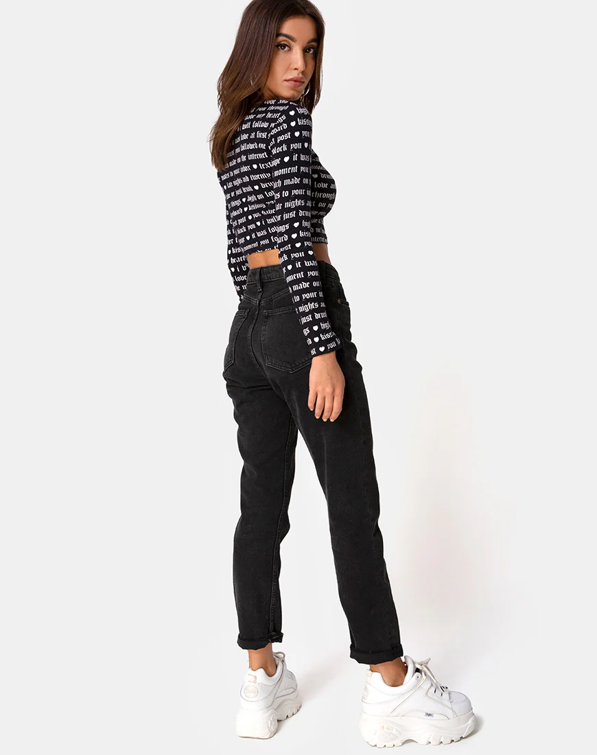 Bonnie Crop Top in Black Love At First Swipe - Image 4