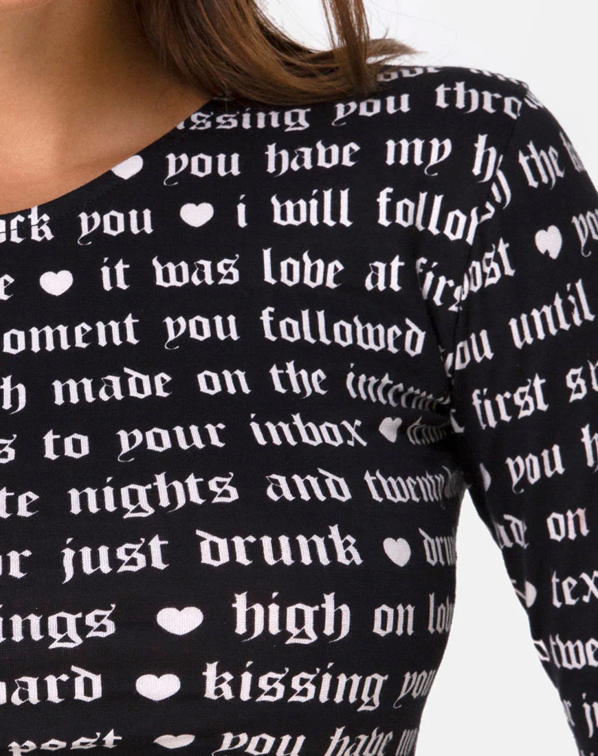 Bonnie Crop Top in Black Love At First Swipe - Image 5
