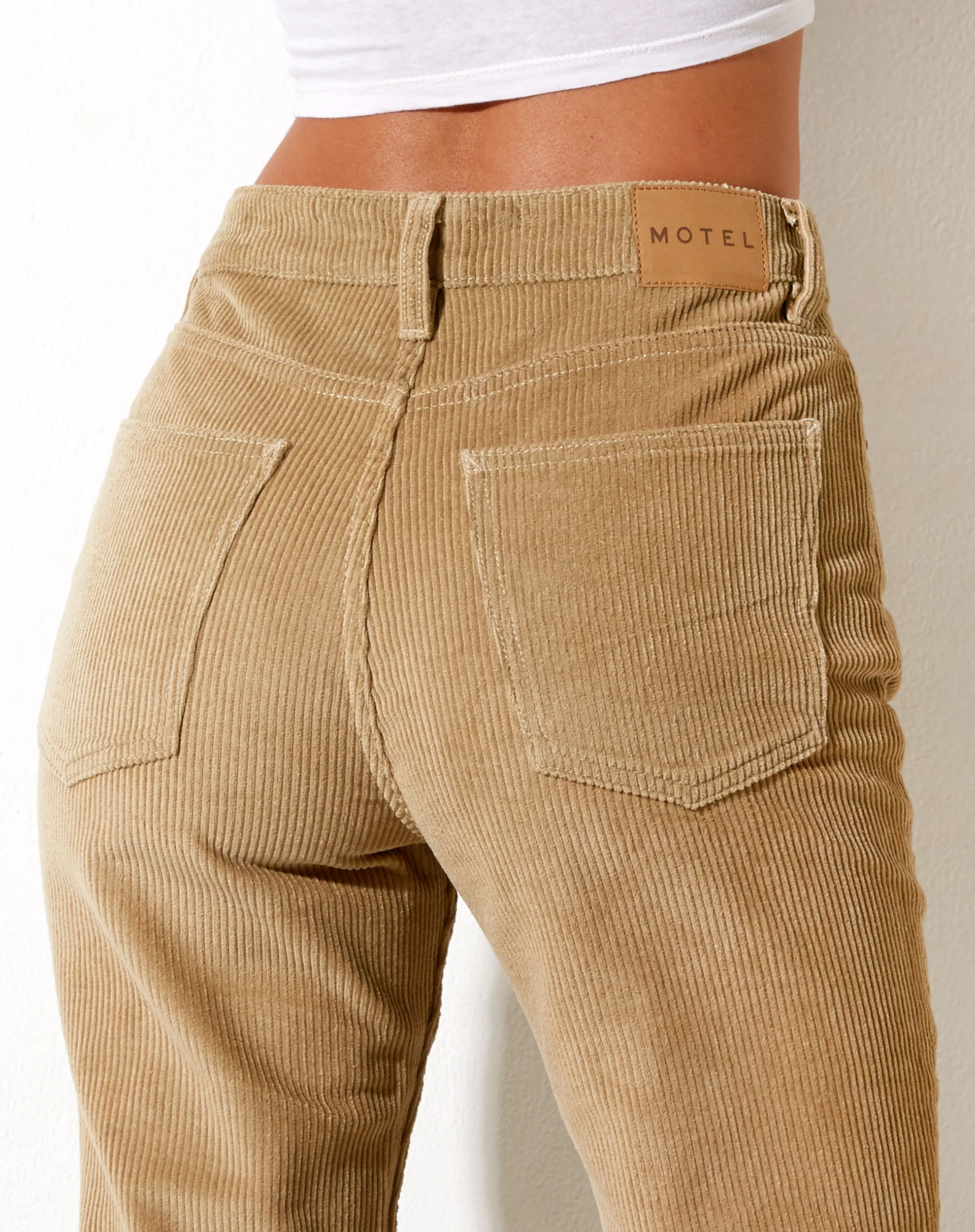 Bootleg Jeans in Cord Sand - Image 6