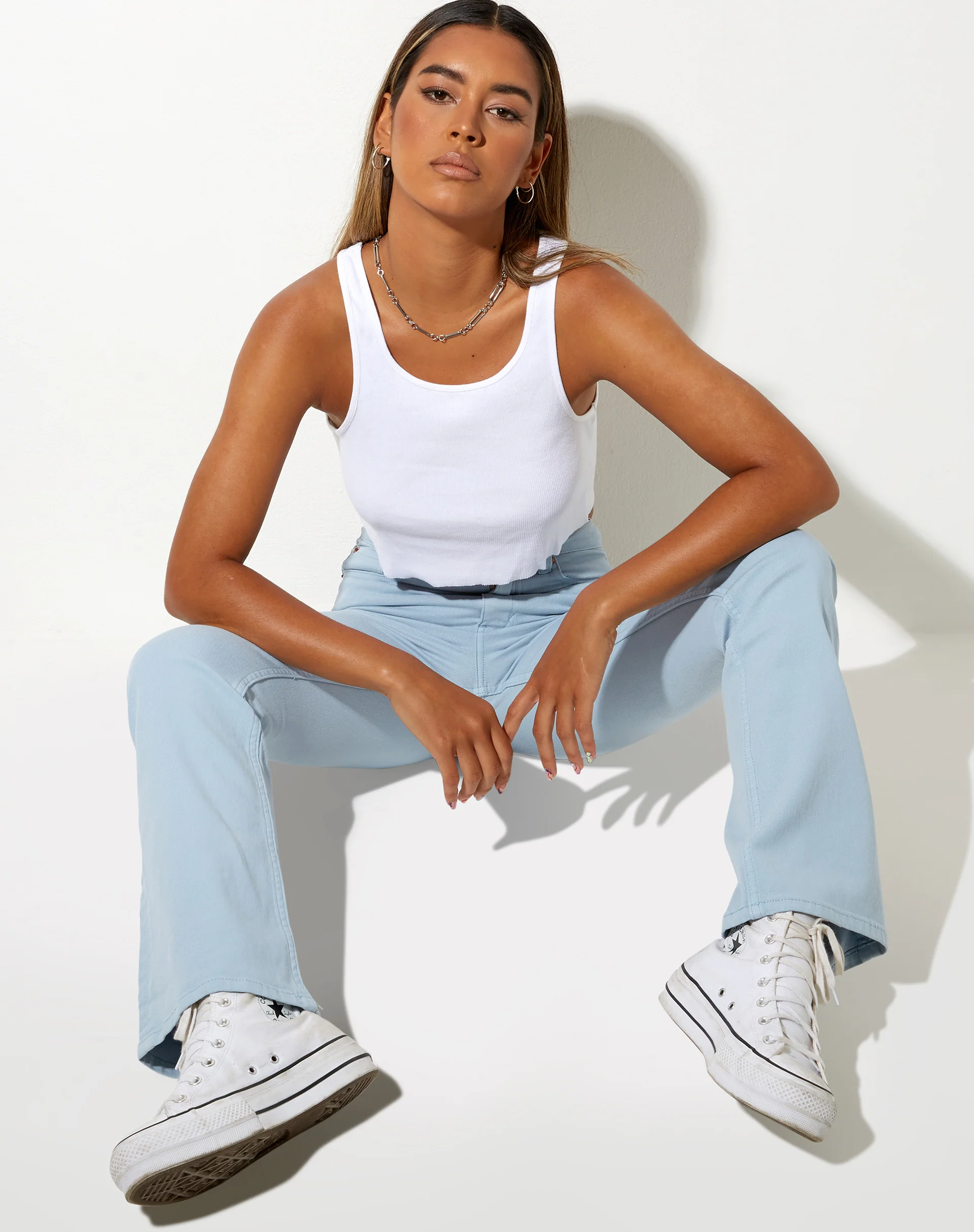 Bootleg Jeans in Sky Blue - Image 2