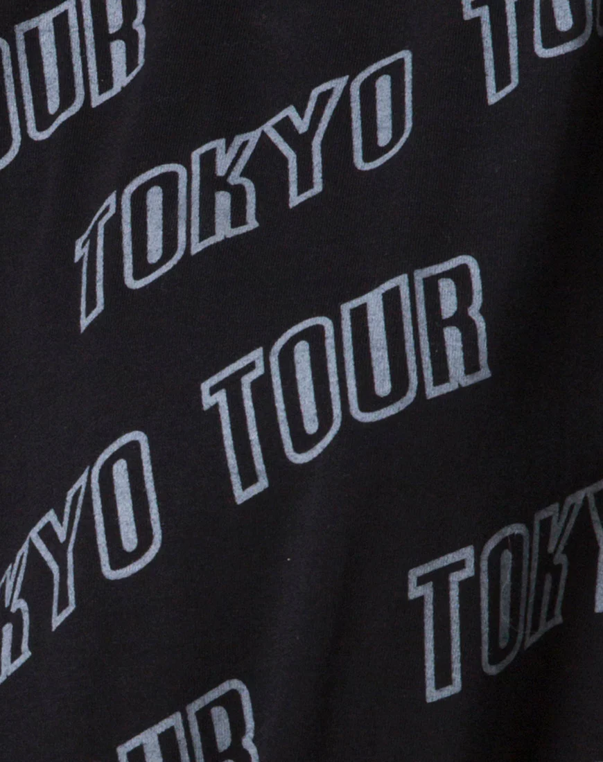 Botec Oversize Tee in Tokyo Tour Black - Image 5