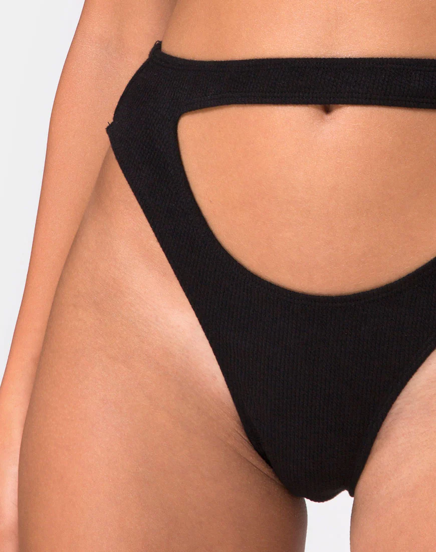 Bound Bikini Bottom in Black - Image 6